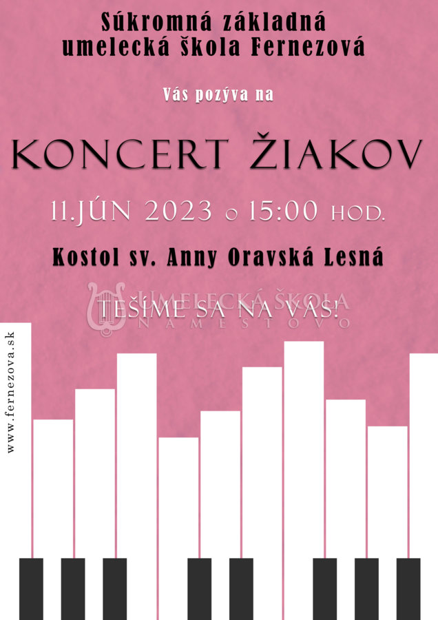 Koncert žiakov Oravská Lesná